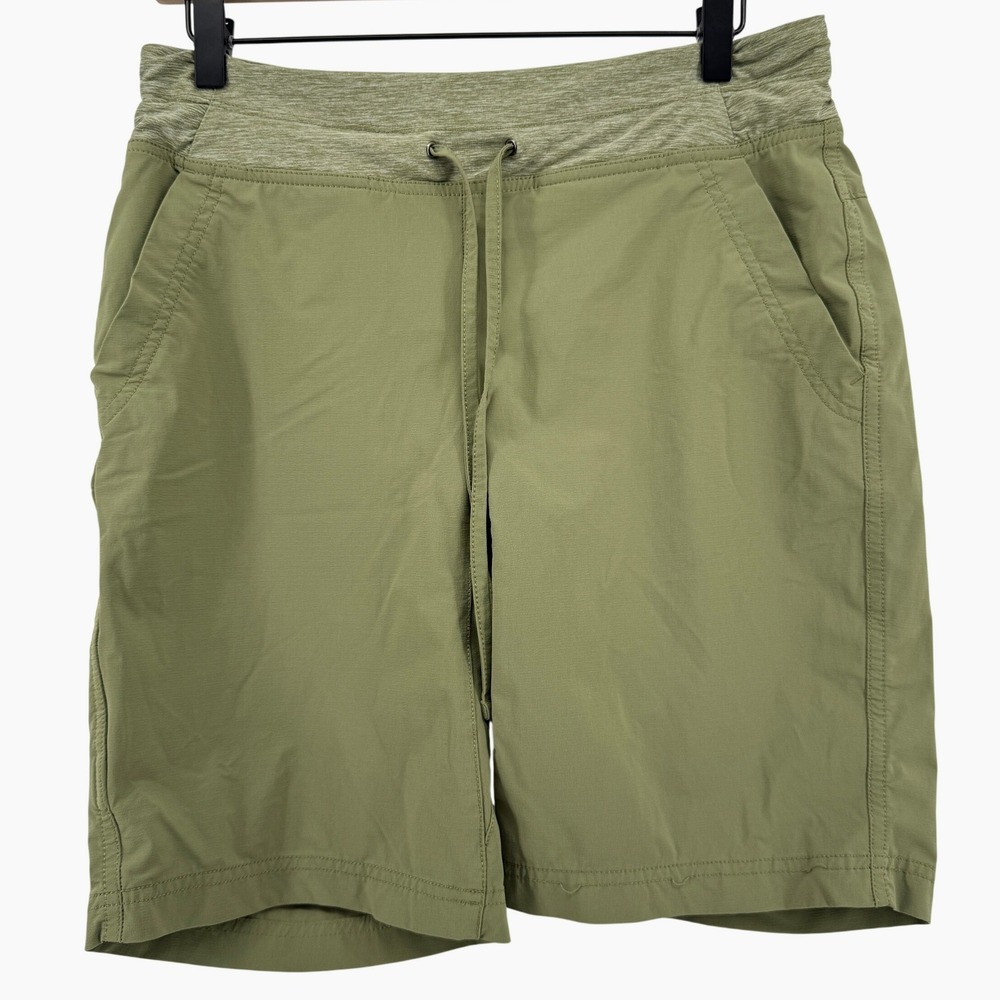 Duluth Armachillo Cooling 10" Shorts Olive Green Women 6 Pockets Stretch Nylon